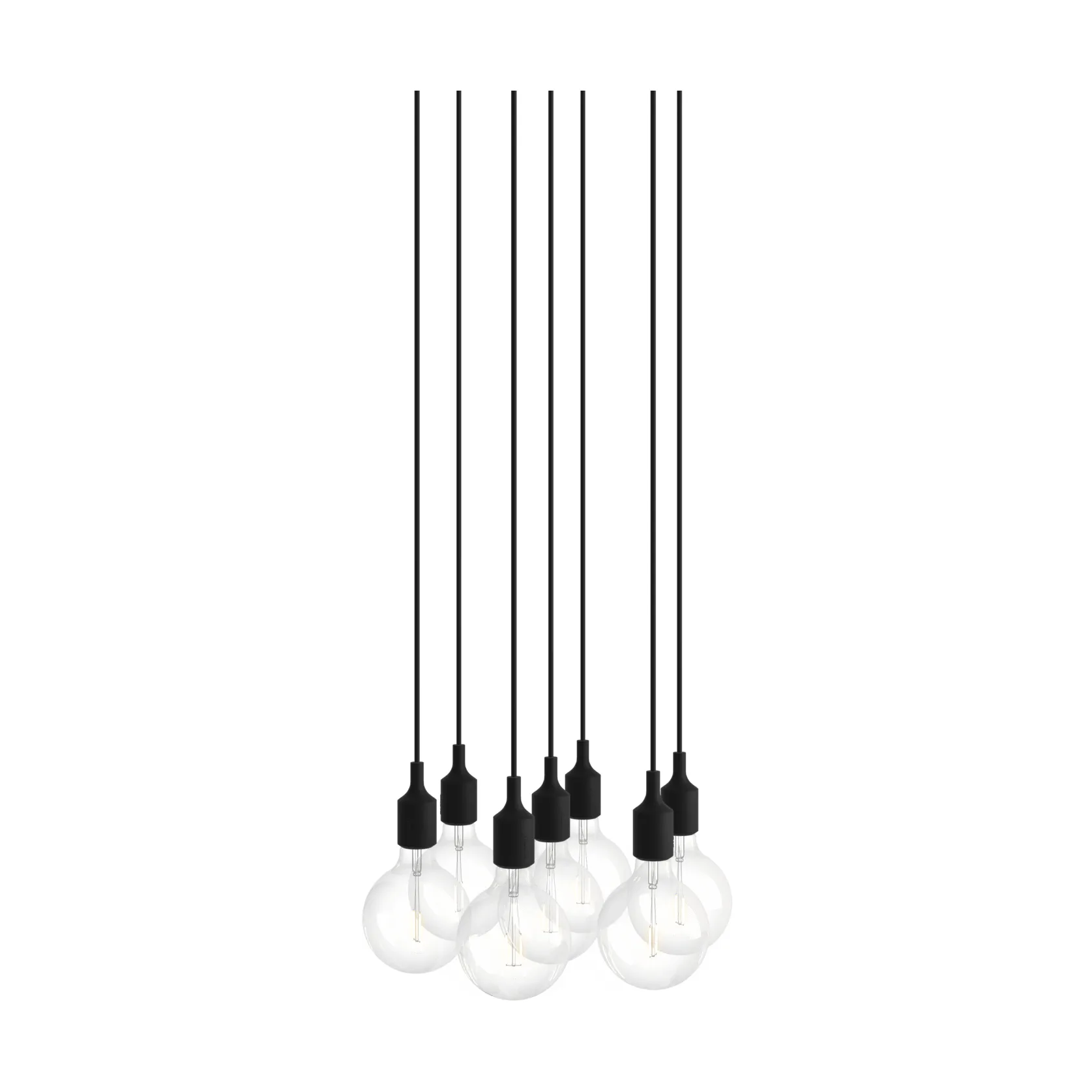 E27 Pendant Cluster 7 riippuvalaisin, Black Muuto