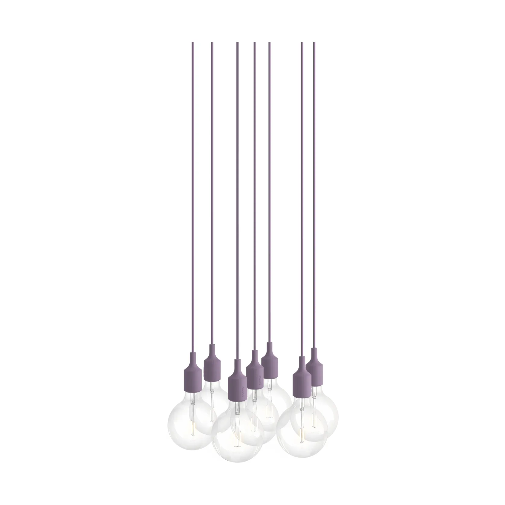E27 Pendant Cluster 7 riippuvalaisin, Dusty lilac Muuto