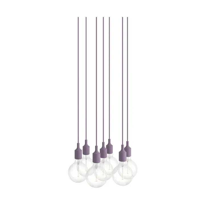 E27 Pendant Cluster 7 riippuvalaisin - Dusty lilac - Muuto