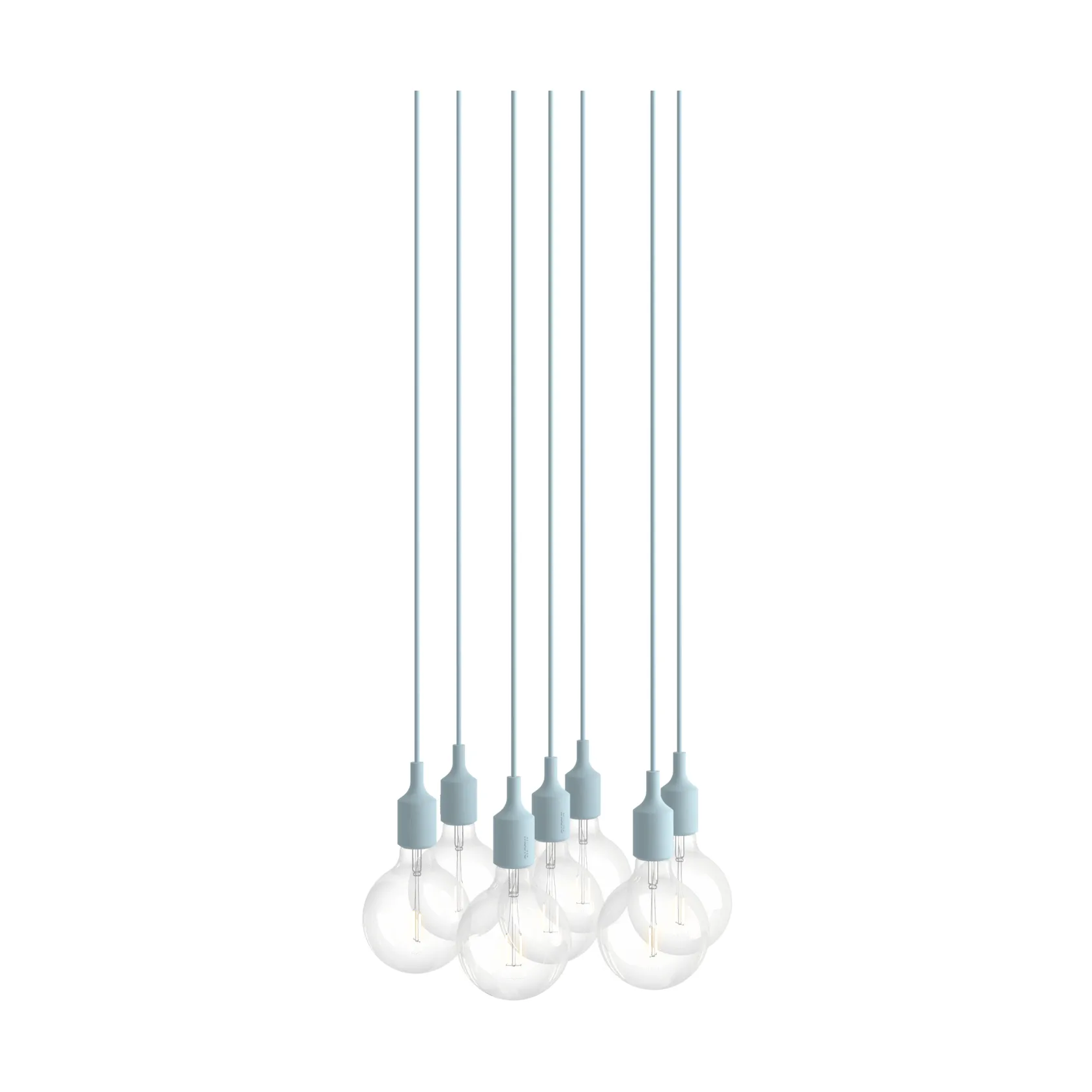 E27 Pendant Cluster 7 riippuvalaisin, Light blue Muuto