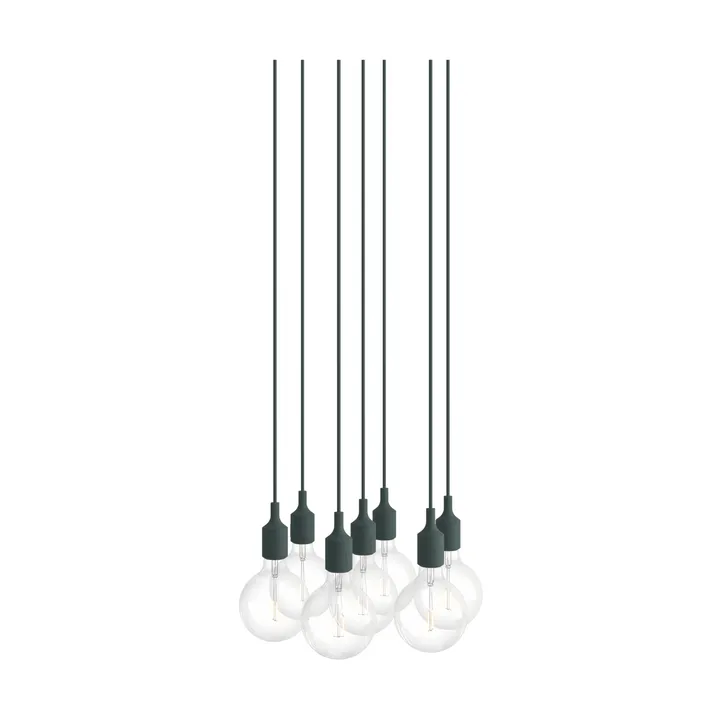 E27 Pendant Cluster 7 riippuvalaisin - tummanvihreä - Muuto