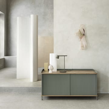 Enfold Low -sivupöytä - Dusty green-Metal - Muuto