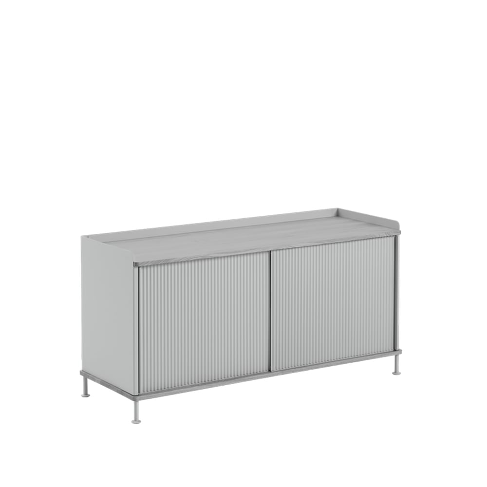 Muuto Enfold Low -sivupöytä Grey-Metal | Skandinaavinen Sisustus | Senkit & Sivupöydät | Harmaa