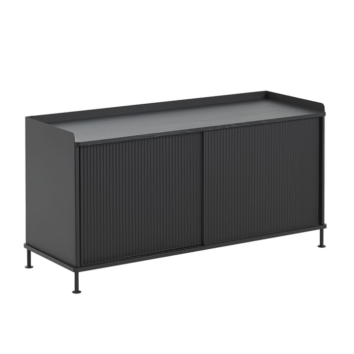 Enfold sivupöytä, matala 125x45x63 cm, musta, musta Muuto