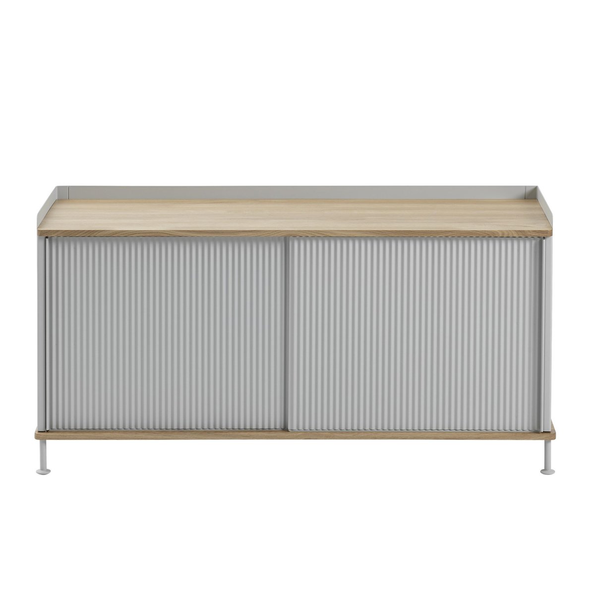 Muuto Enfold sivupöytä, matala 125x45x63 cm tammi, harmaa