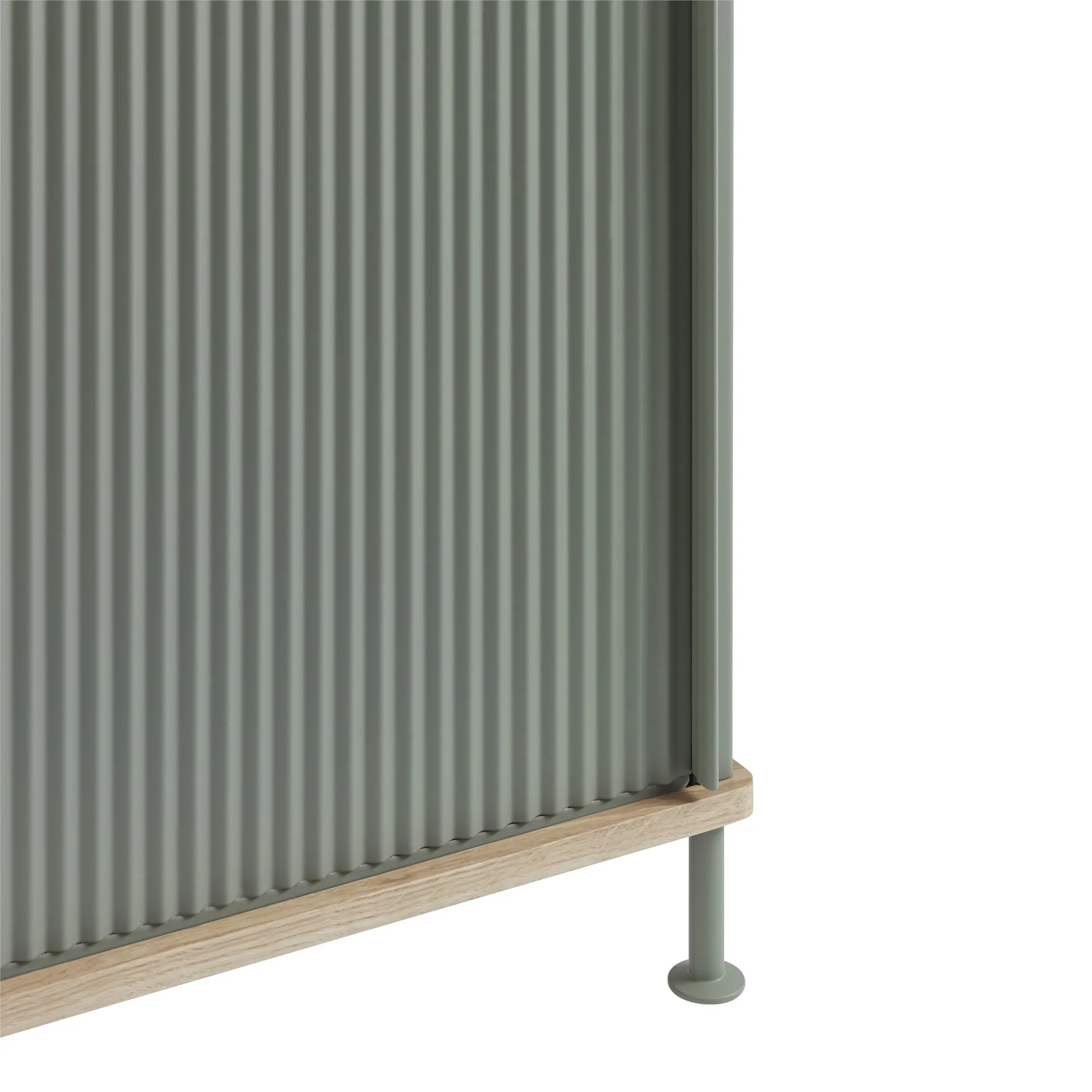 Enfold sivupöytä, matala 125x45x63 cm, tammi, vihreä Muuto