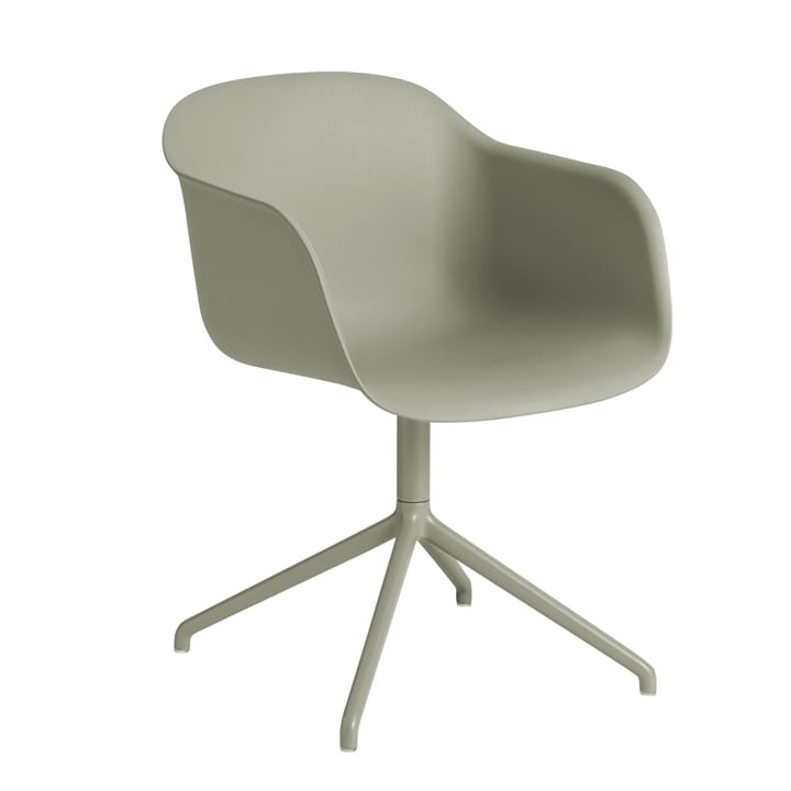 Fiber armchair swivel base toimistotuoli - dusty green - Muuto