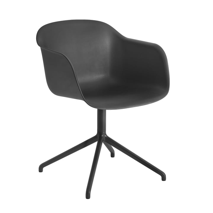Fiber armchair swivel base toimistotuoli - musta - Muuto