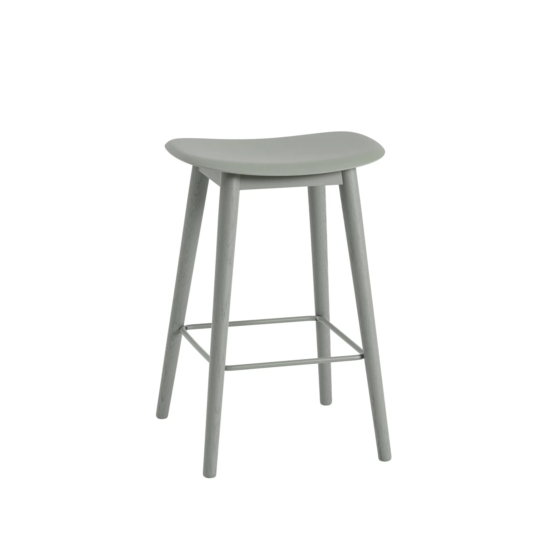 Fiber counter stool 65 cm, Dusty green, vihreät jalat Muuto