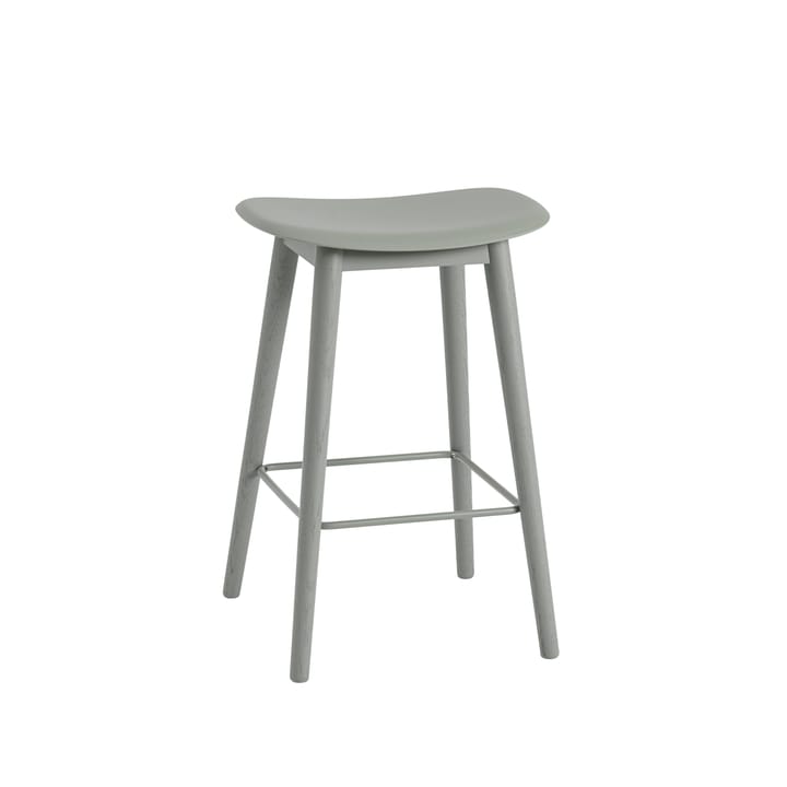 Fiber counter stool 65 cm - Dusty green, vihreät jalat - Muuto
