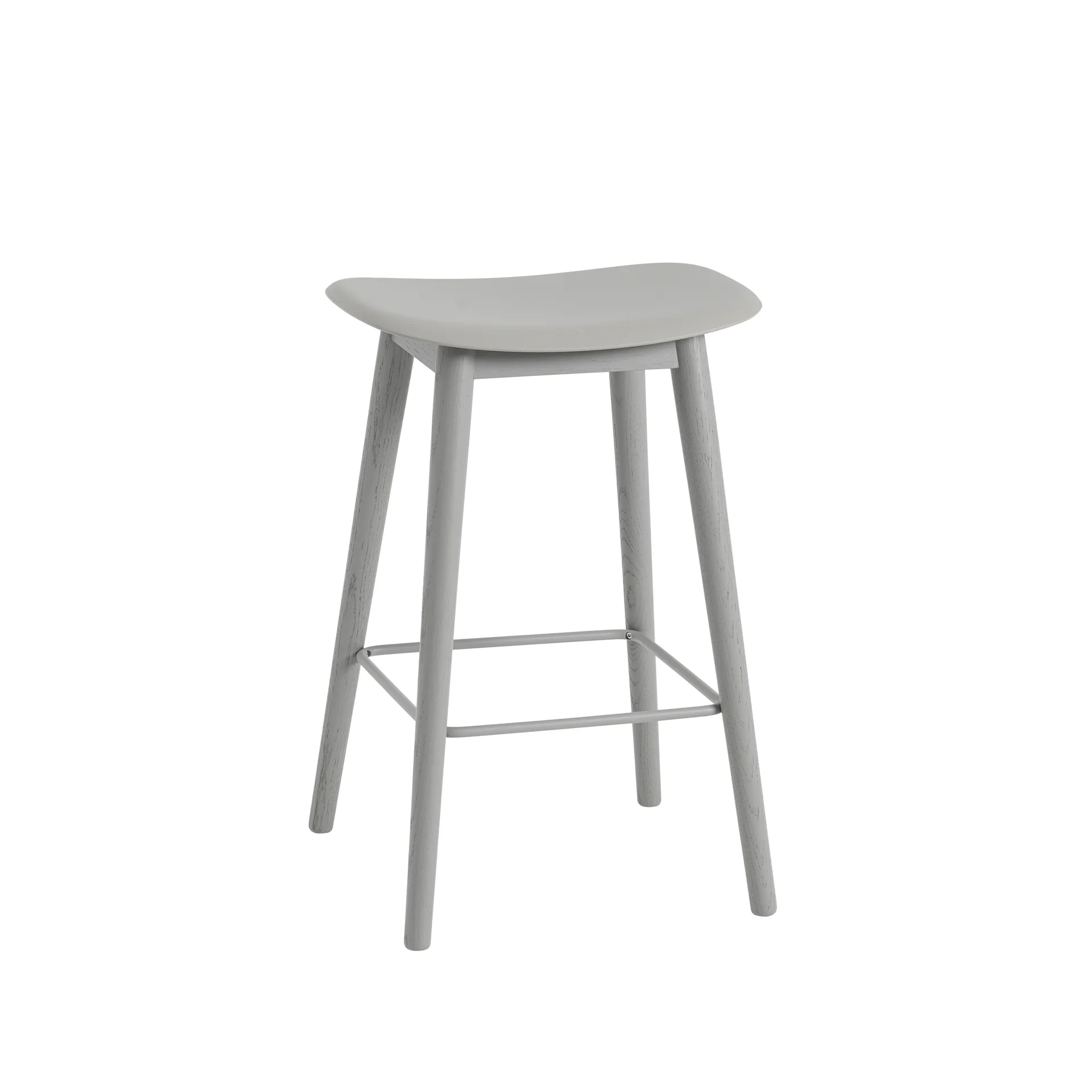 Fiber counter stool 65 cm, Grey, harmaat jalat Muuto