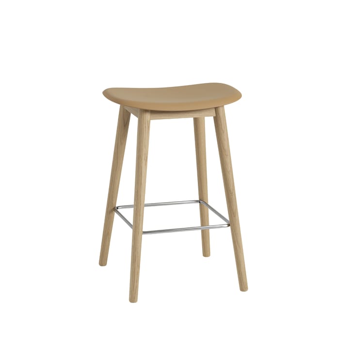 Fiber counter stool 65 cm - Ochre, tammijalat - Muuto