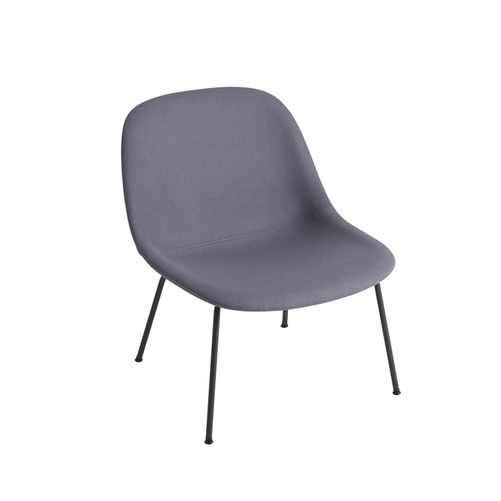 Fiber lounge nojatuoli teräsjaloilla - sininen, musta - Muuto