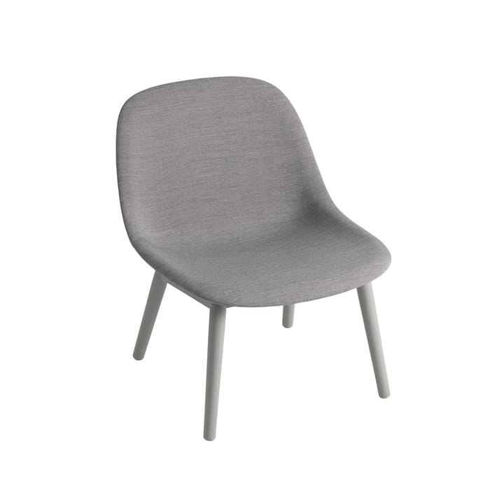 Fiber Lounge tuoli, jalat tammea - Harmaa - Muuto