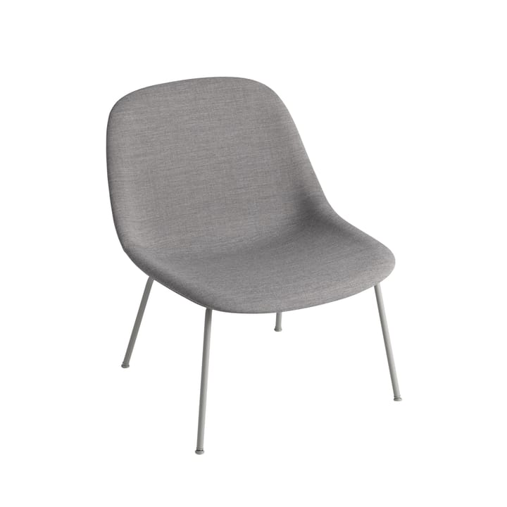 Fiber Lounge tuoli teräsjaloilla - Harmaa, harmaa - Muuto
