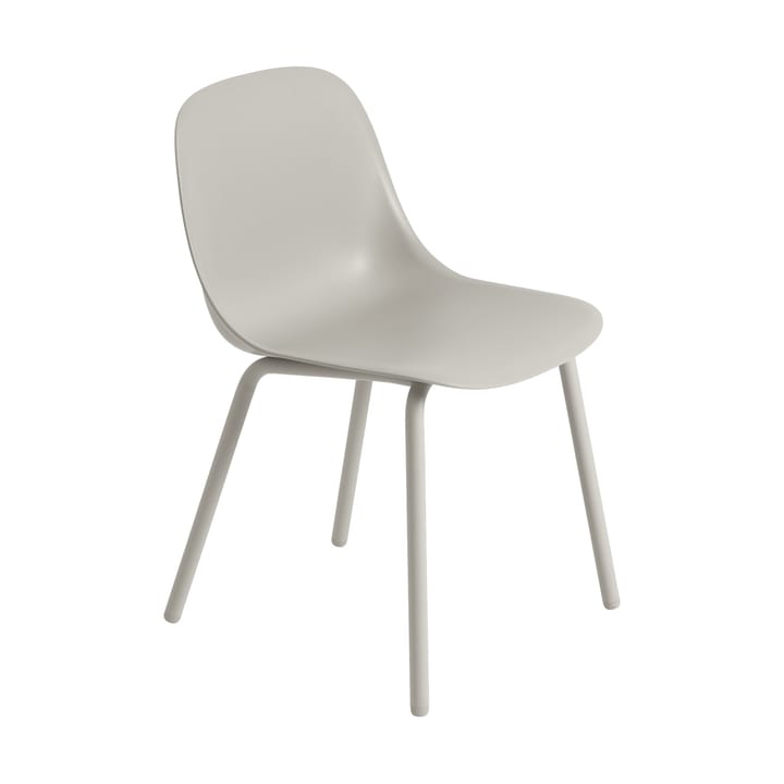 Fiber Outdoor side chair tuoli teräsjaloilla - Grey - Muuto