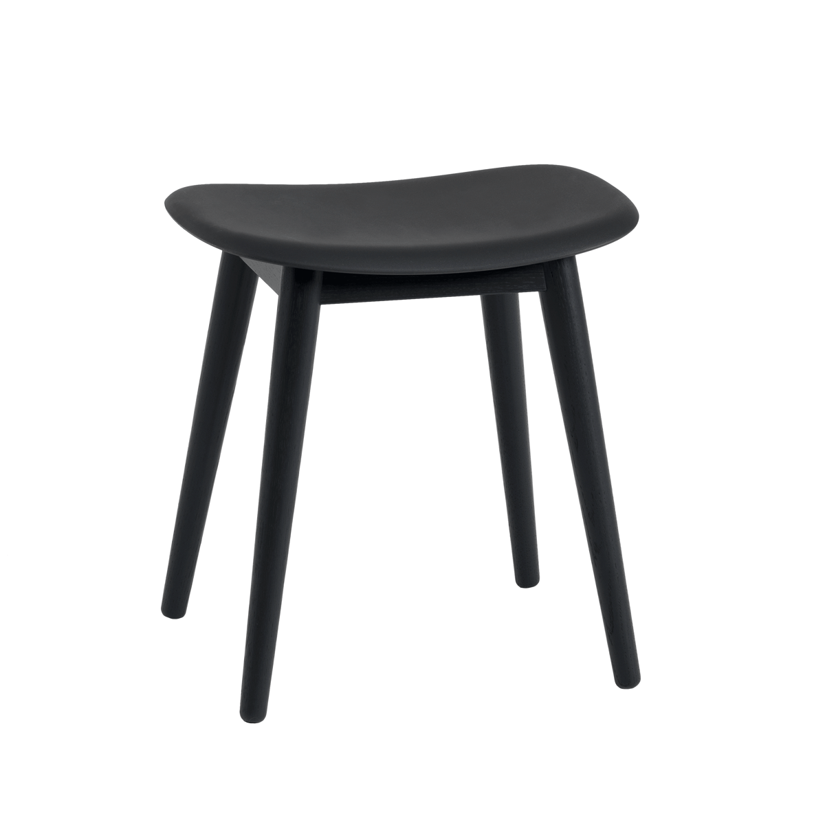 Muuto Fiber rahi Black, puujalat | Skandinaavinen Sisustus | Jakkarat | Musta