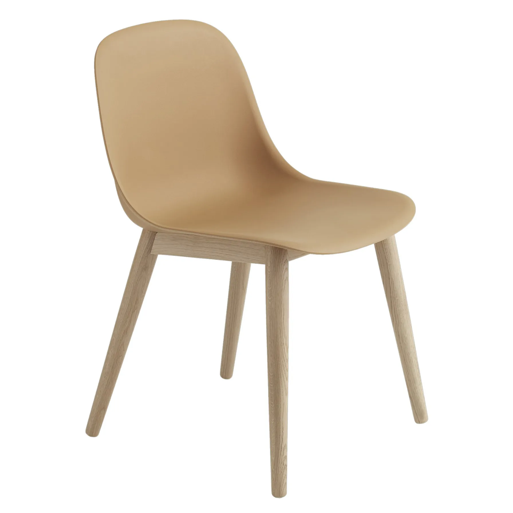 Fiber Side Chair tuoli, Ochre-oak Muuto
