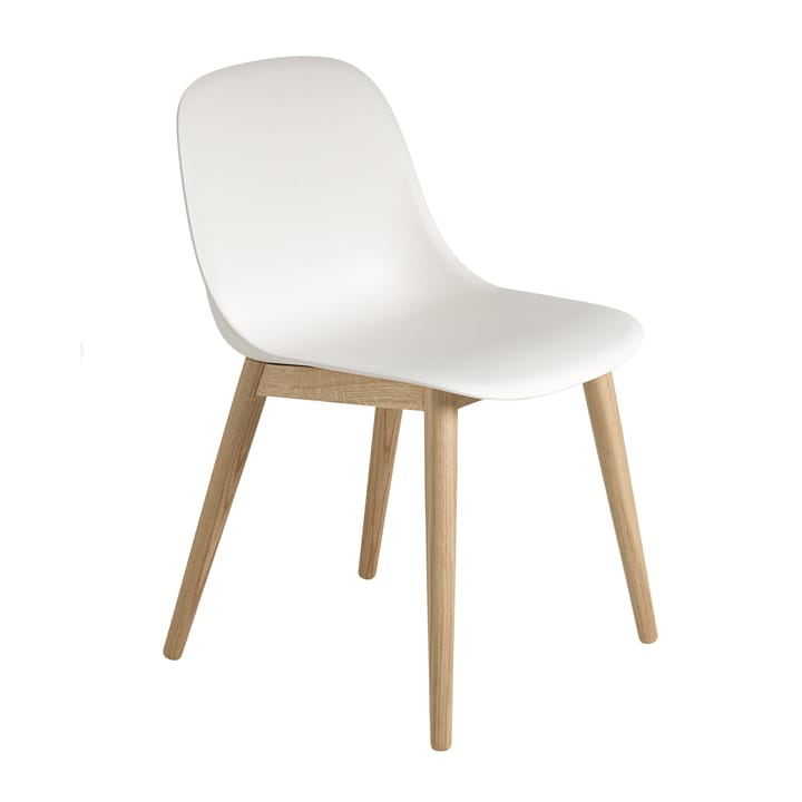 Fiber Side Chair tuoli - valkoinen-tammi - Muuto