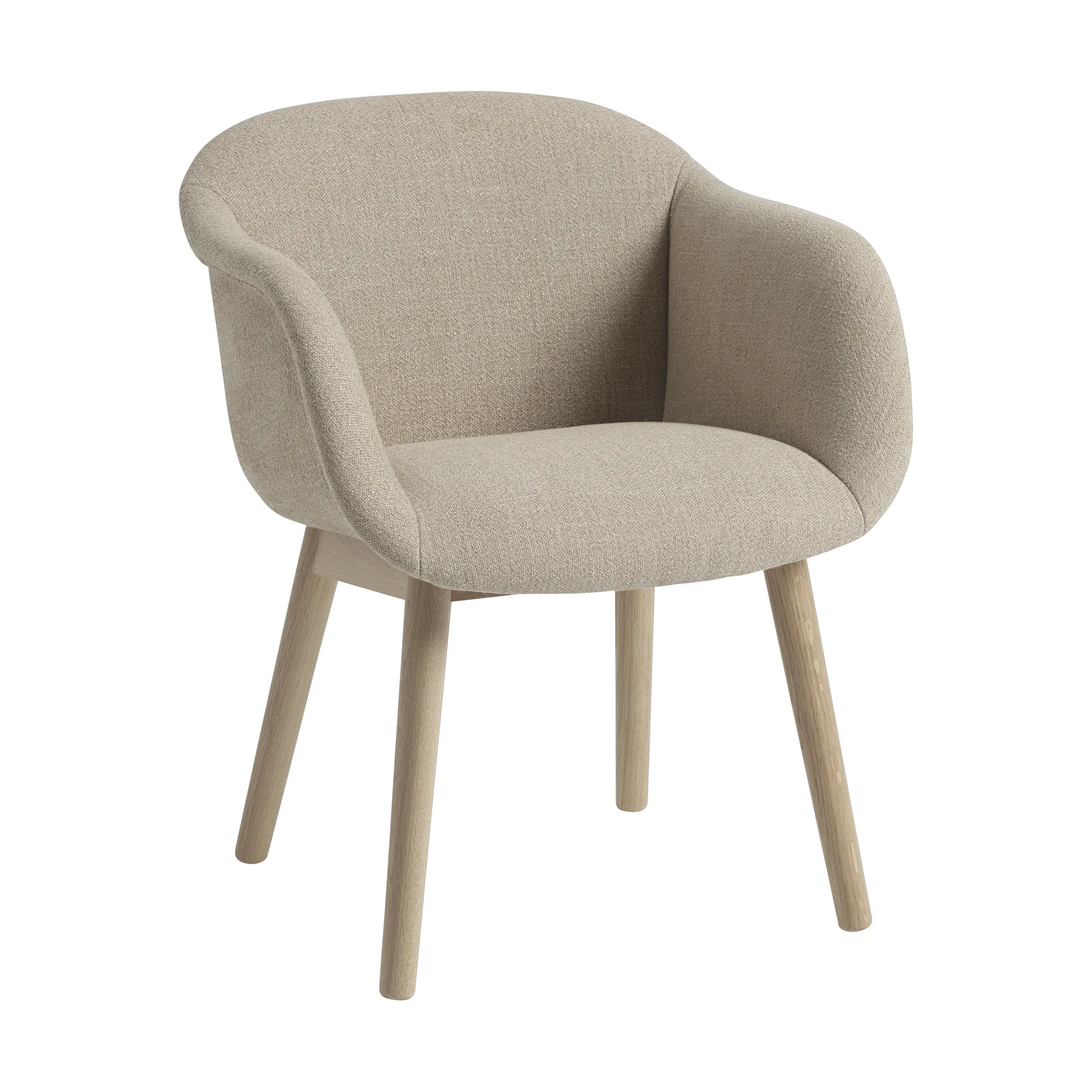 Fiber Soft Armchair puujaloilla, Ecriture 240/Oak Muuto