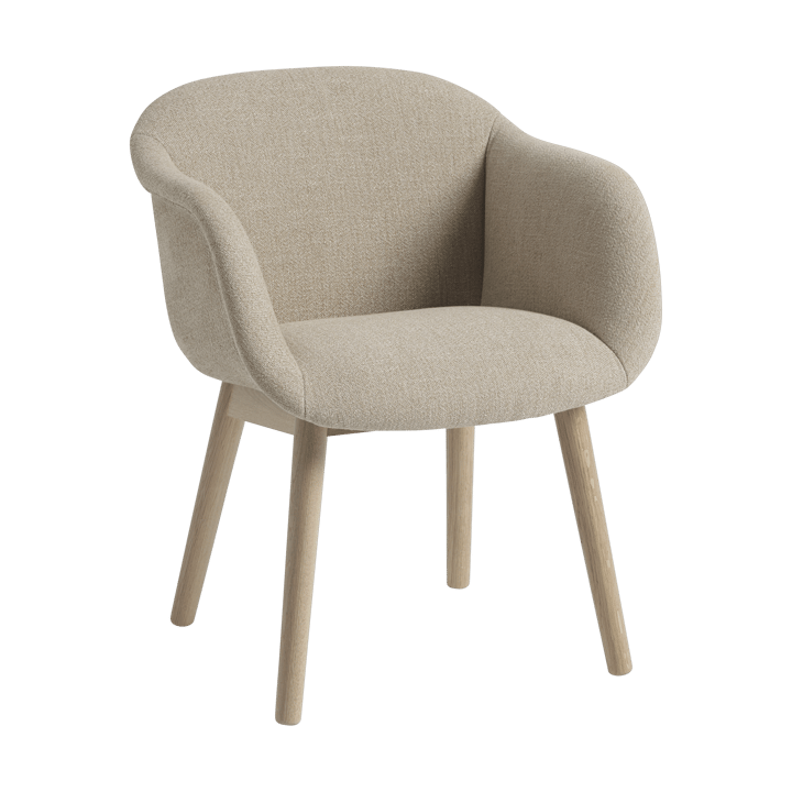 Fiber Soft Armchair puujaloilla - Ecriture 240/Oak - Muuto