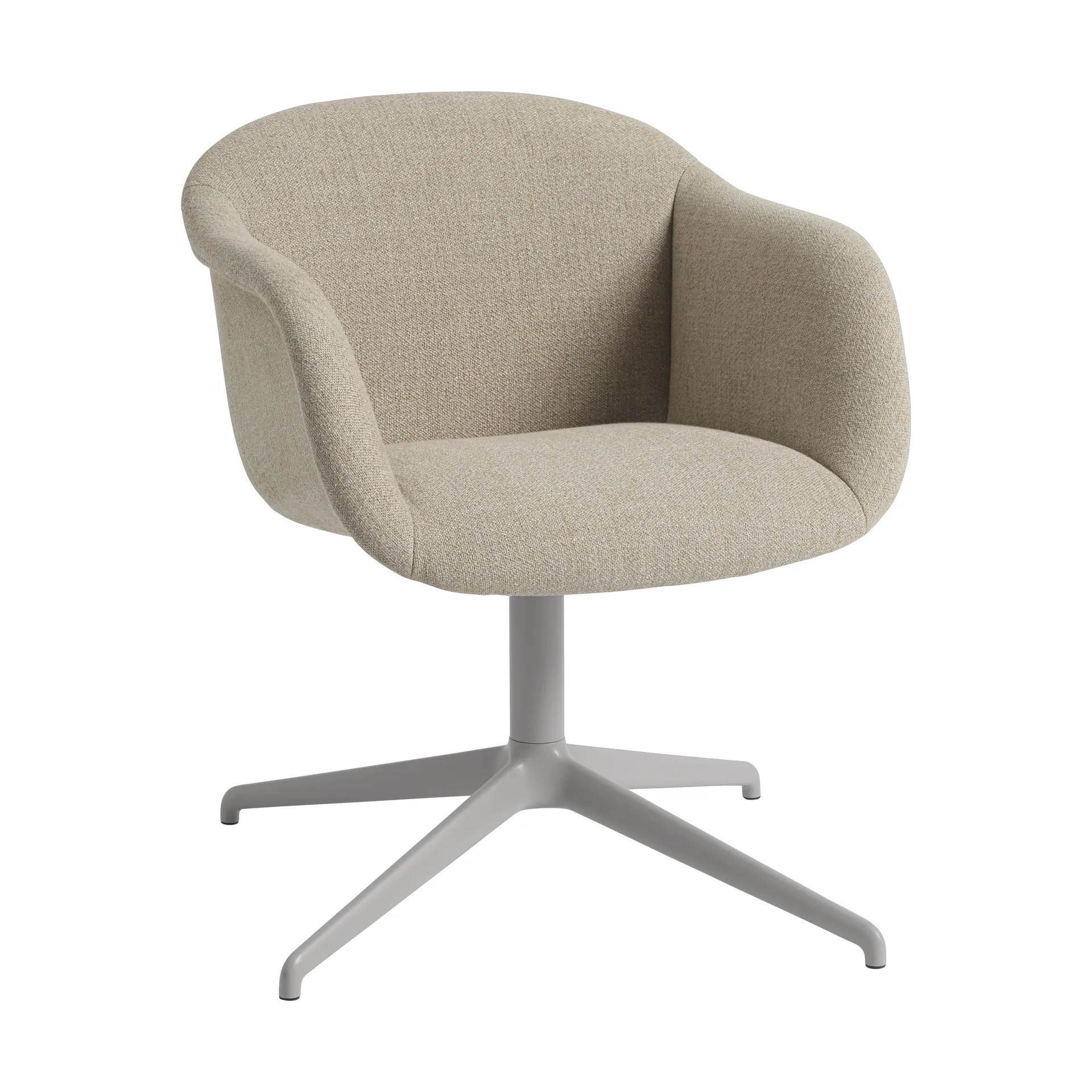 Fiber Soft Armchair swivel pohja, Ecriture 240/Grey Muuto