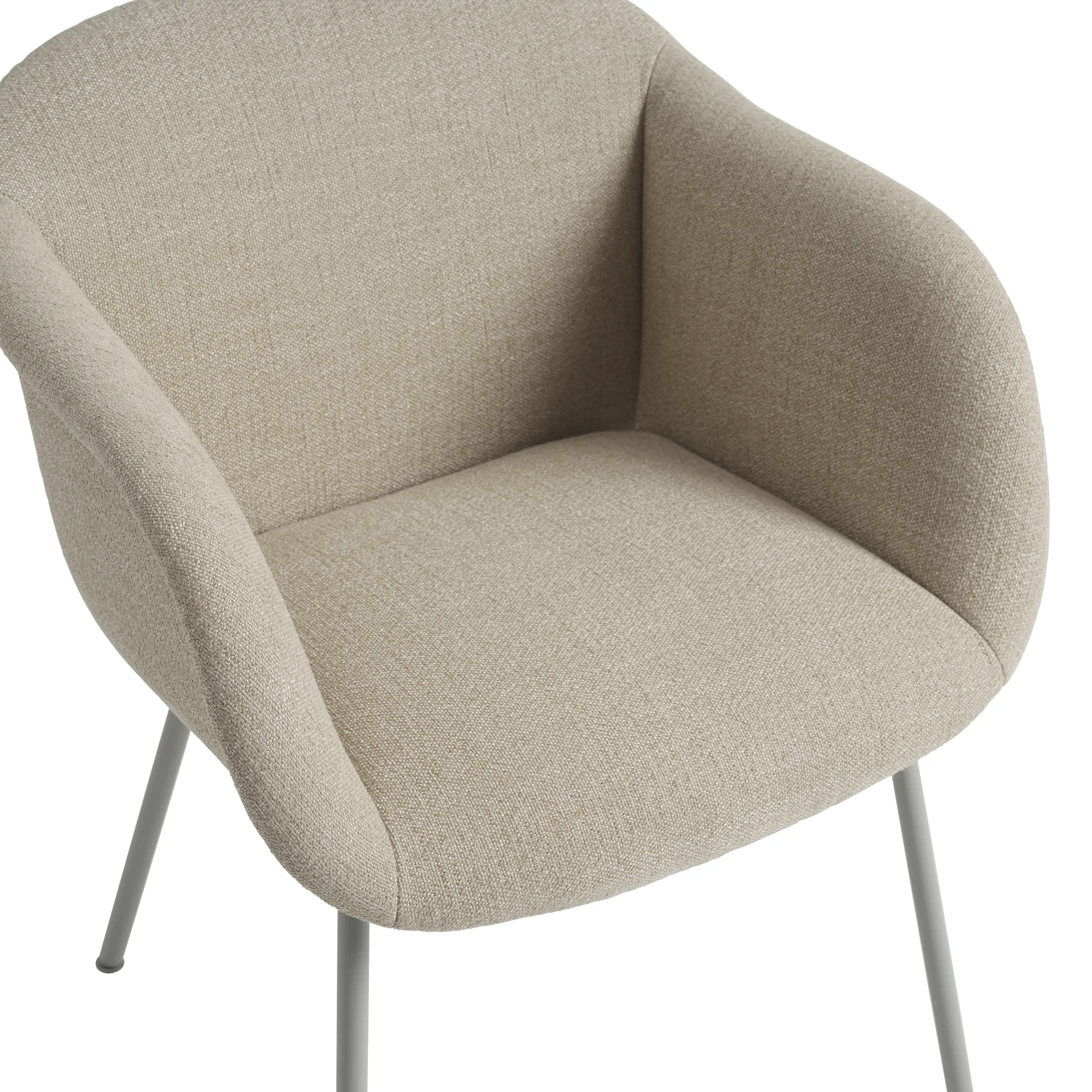 Fiber Soft Armchair tube pohja, Ecriture 240/Grey Muuto
