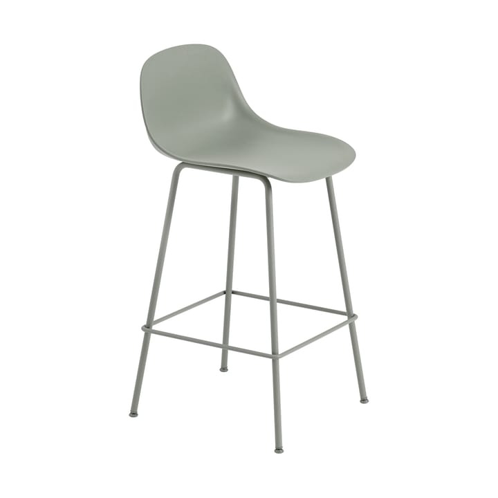 Fiber Tube baarijakkara selkänojalla 75 cm - dusty green - Muuto