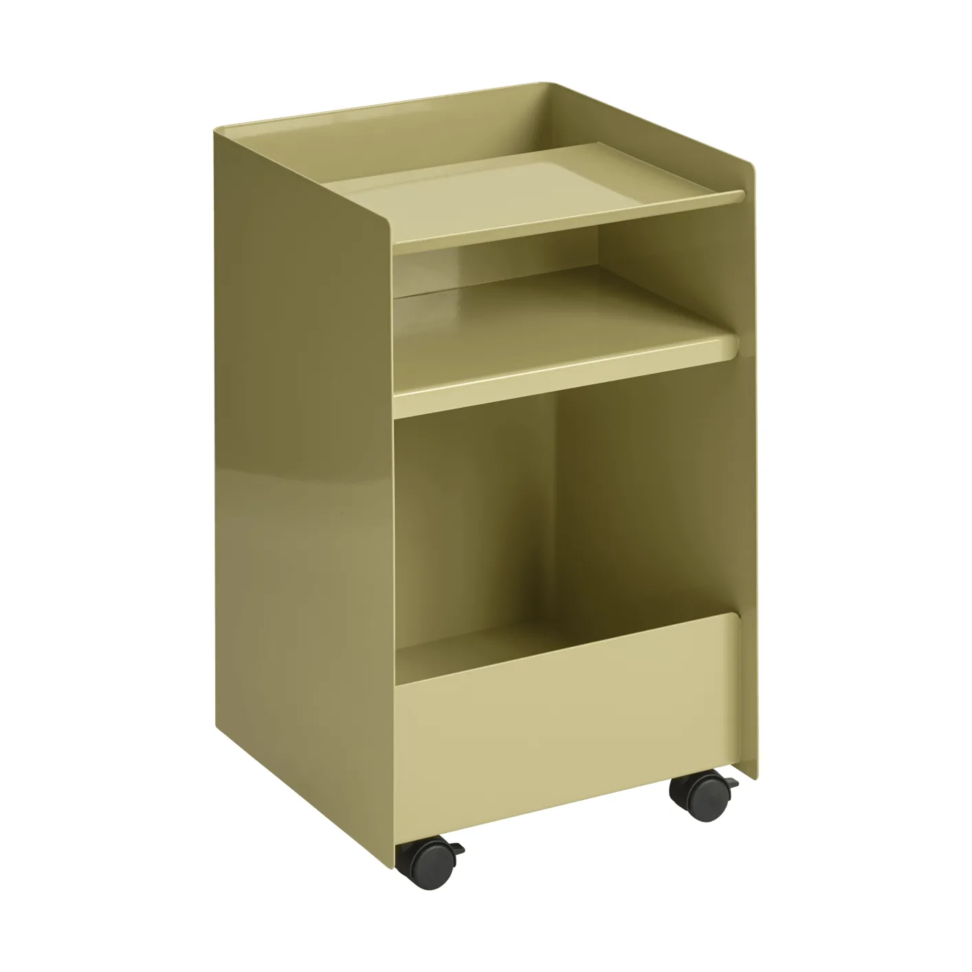 Folded Trolley rullavaunu avoin, Dark beige green 37,4x61,5x37,2 cm Muuto