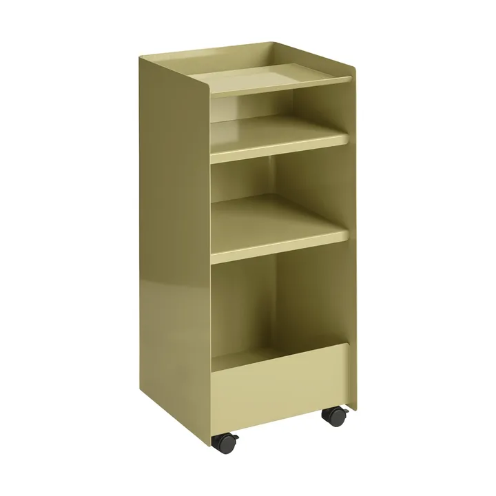 Folded Trolley rullavaunu avoin - Tummanbeige vihreä, 37,4x38,7x37,2 cm - Muuto