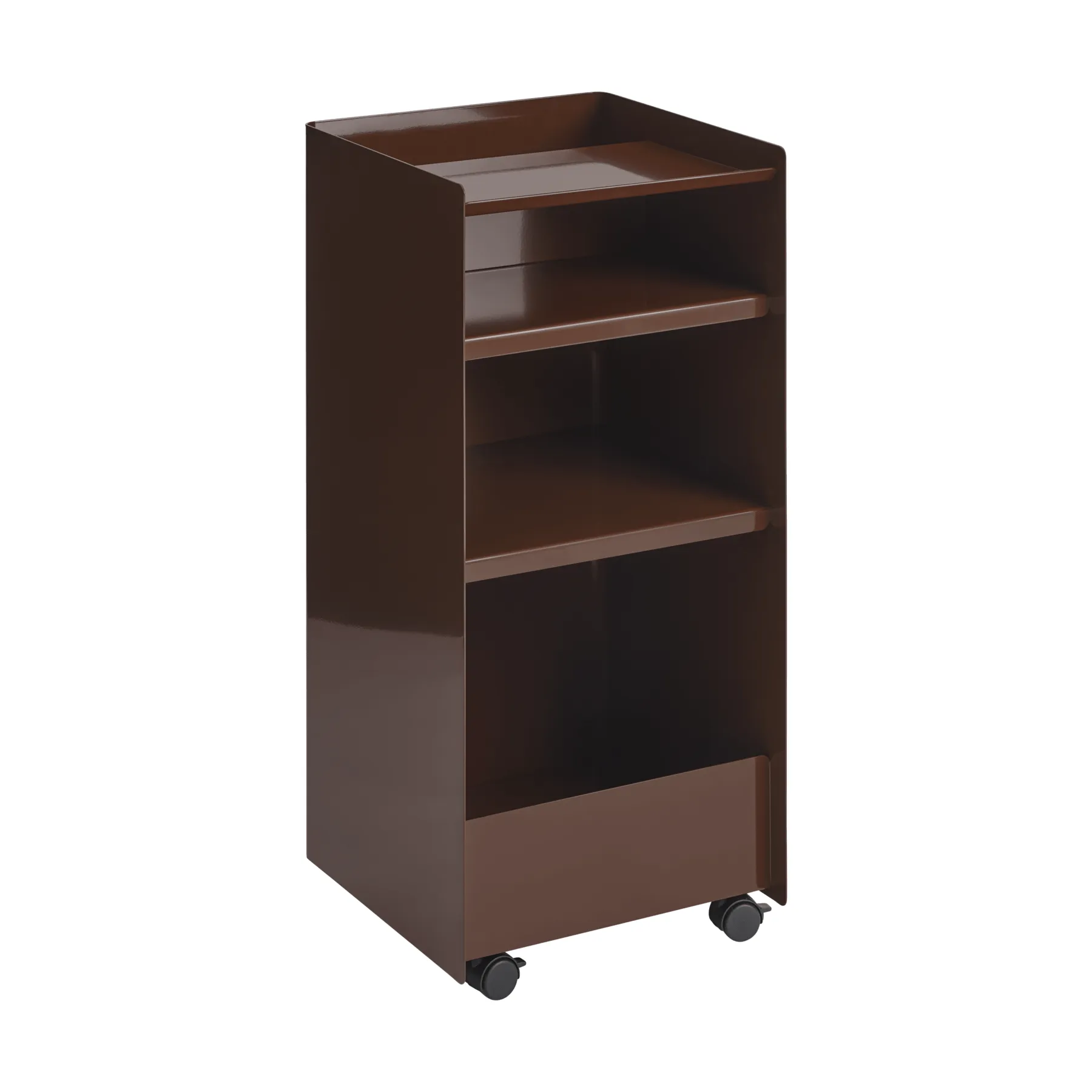 Folded Trolley rullavaunu avoin, Tummanpunainen, 37,4x38,7x37,2 cm Muuto