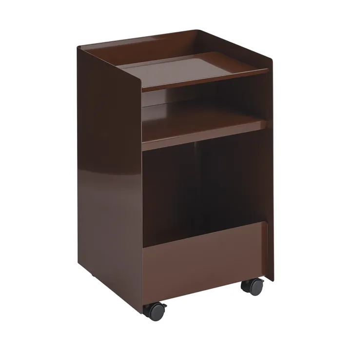 Folded Trolley rullavaunu avoin - Tummanpunainen 37,4x61,5x37,2 cm - Muuto