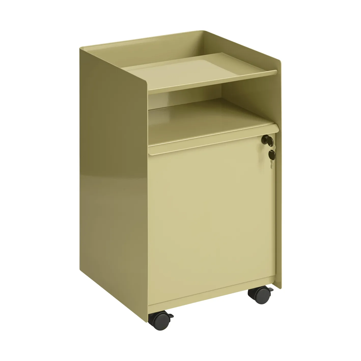 Folded Trolley rullavaunu kaapilla, Dark beige green Muuto