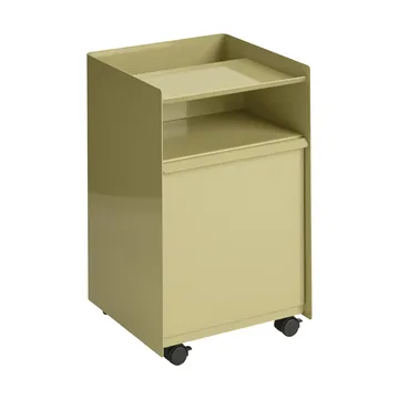 Folded Trolley rullavaunu laatikolla - Dark beige green - Muuto