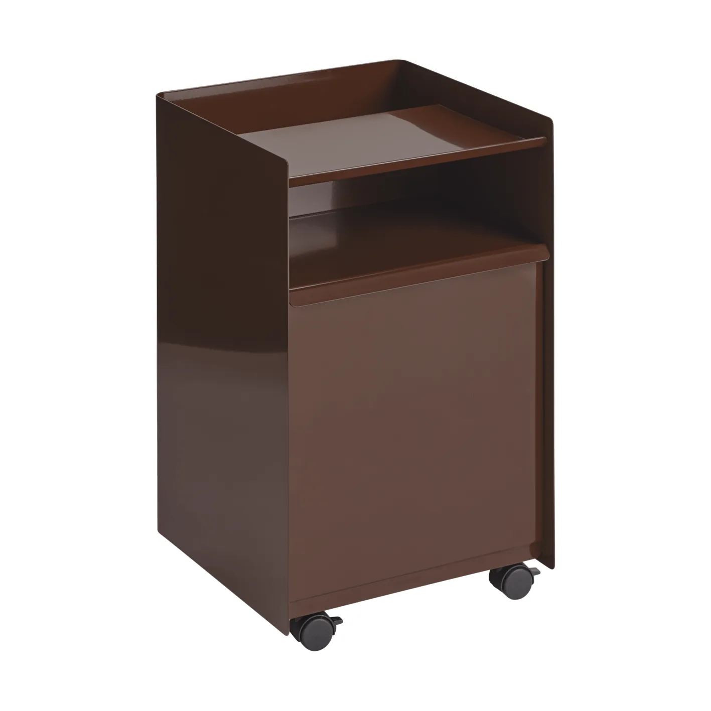 Folded Trolley rullavaunu laatikolla, Tummanpunainen Muuto