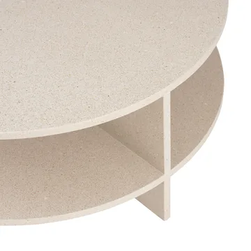 Halves-sohvapöytä - Light taupe-terrazzo, Ø85 cm - Muuto