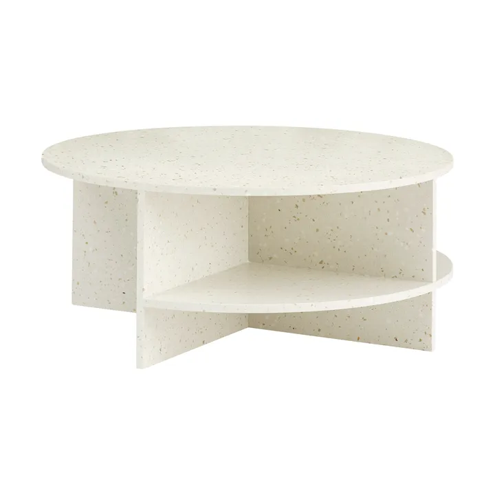 Halves-sohvapöytä - Off white-terrazzo, Ø85 cm - Muuto
