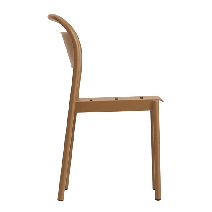 Linear steel armchair -käsinojallinen tuoli, Burnt orange Muuto