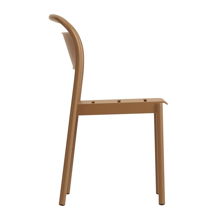 Linear steel armchair -käsinojallinen tuoli - Burnt orange - Muuto