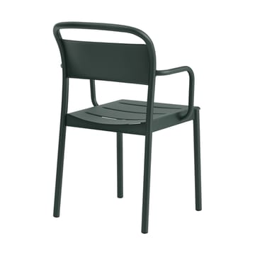 Linear steel armchair -käsinojallinen tuoli - Dark green - Muuto