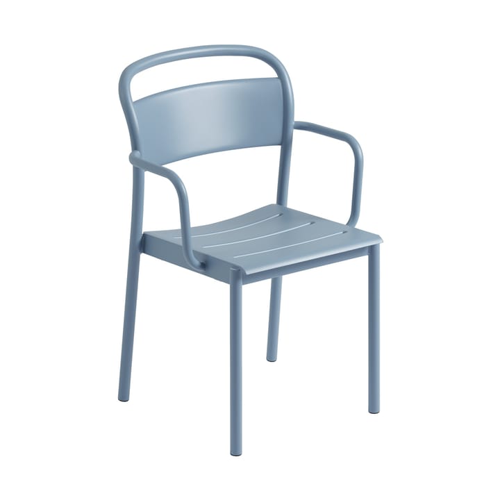 Linear steel armchair -käsinojallinen tuoli - Pale blue - Muuto