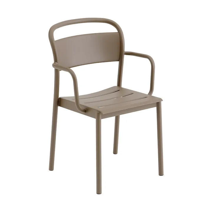 Linear steel armchair -käsinojallinen tuoli - taupe - Muuto