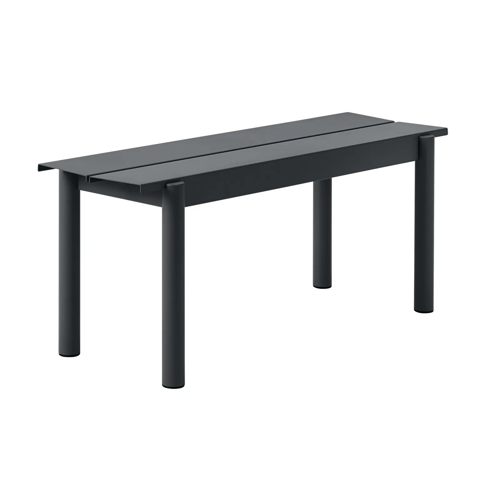 Linear steel bench -penkki 110 x 34 cm, Black Muuto