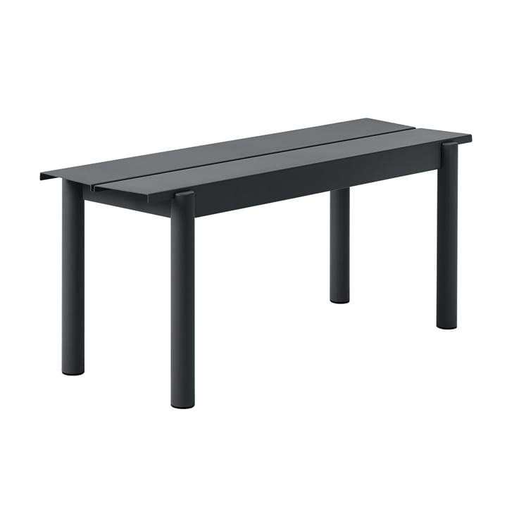 Linear steel bench -penkki 110 x 34 cm - Musta - Muuto