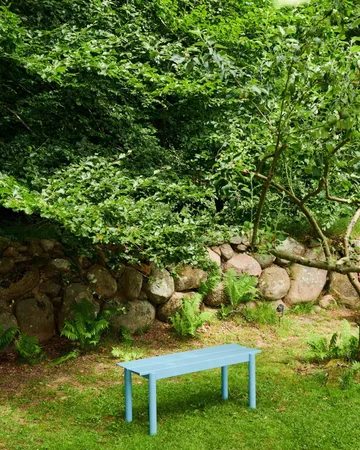 Linear steel bench -penkki 110 x 34 cm - Pale blue - Muuto