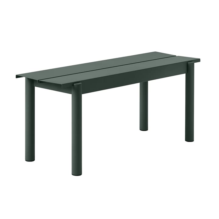 Linear steel bench -penkki 110 x 34 cm - Tummanvihreä - Muuto