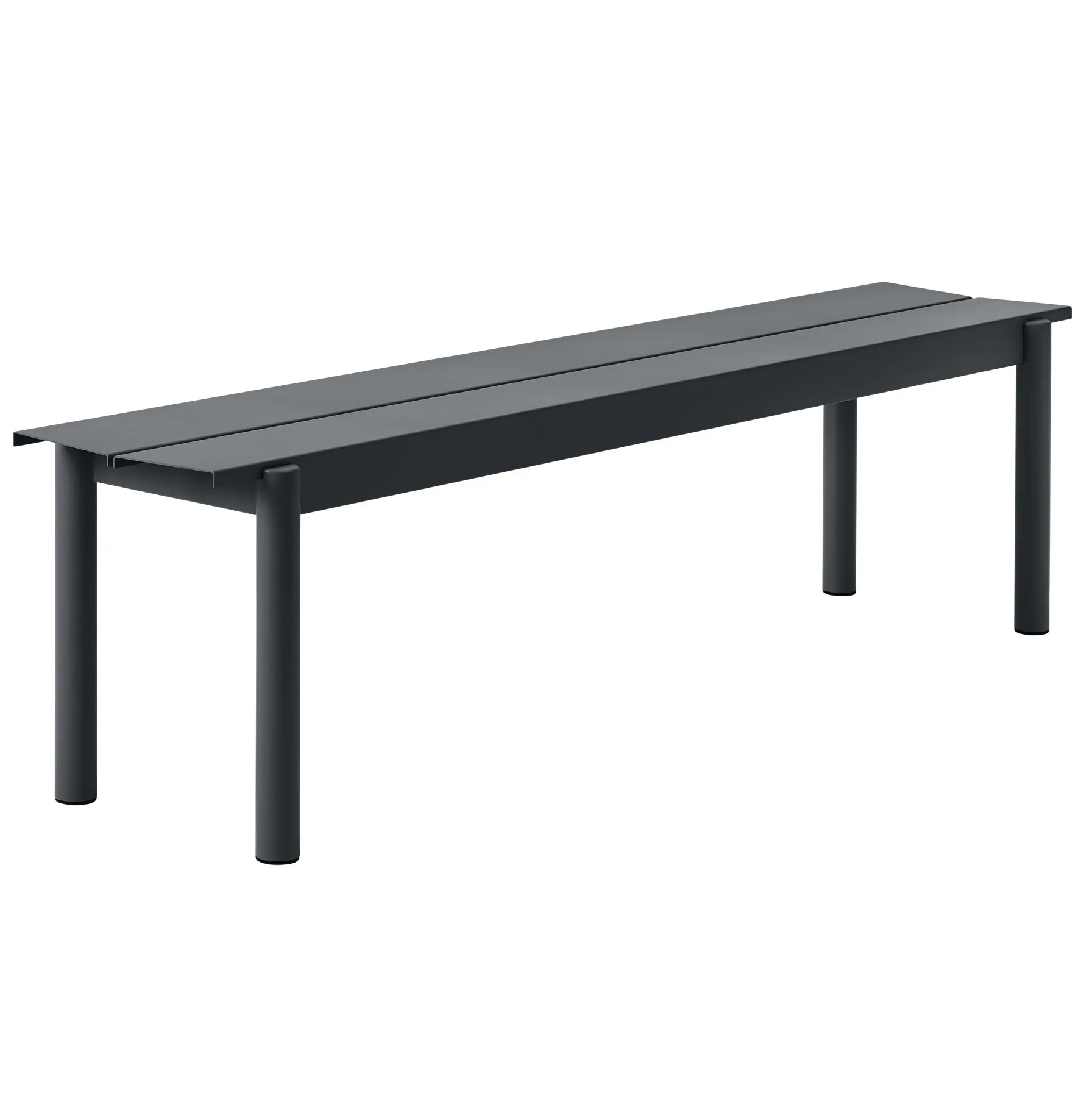 Linear steel bench -penkki 170 x 34 cm, Black Muuto