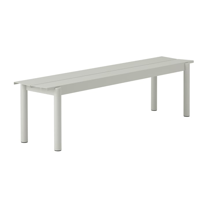 Linear steel bench -penkki 170 x 34 cm - Grey (RAL 7044) - Muuto
