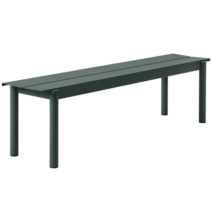 Linear steel bench -penkki 170 x 34 cm - Tummanvihreä - Muuto