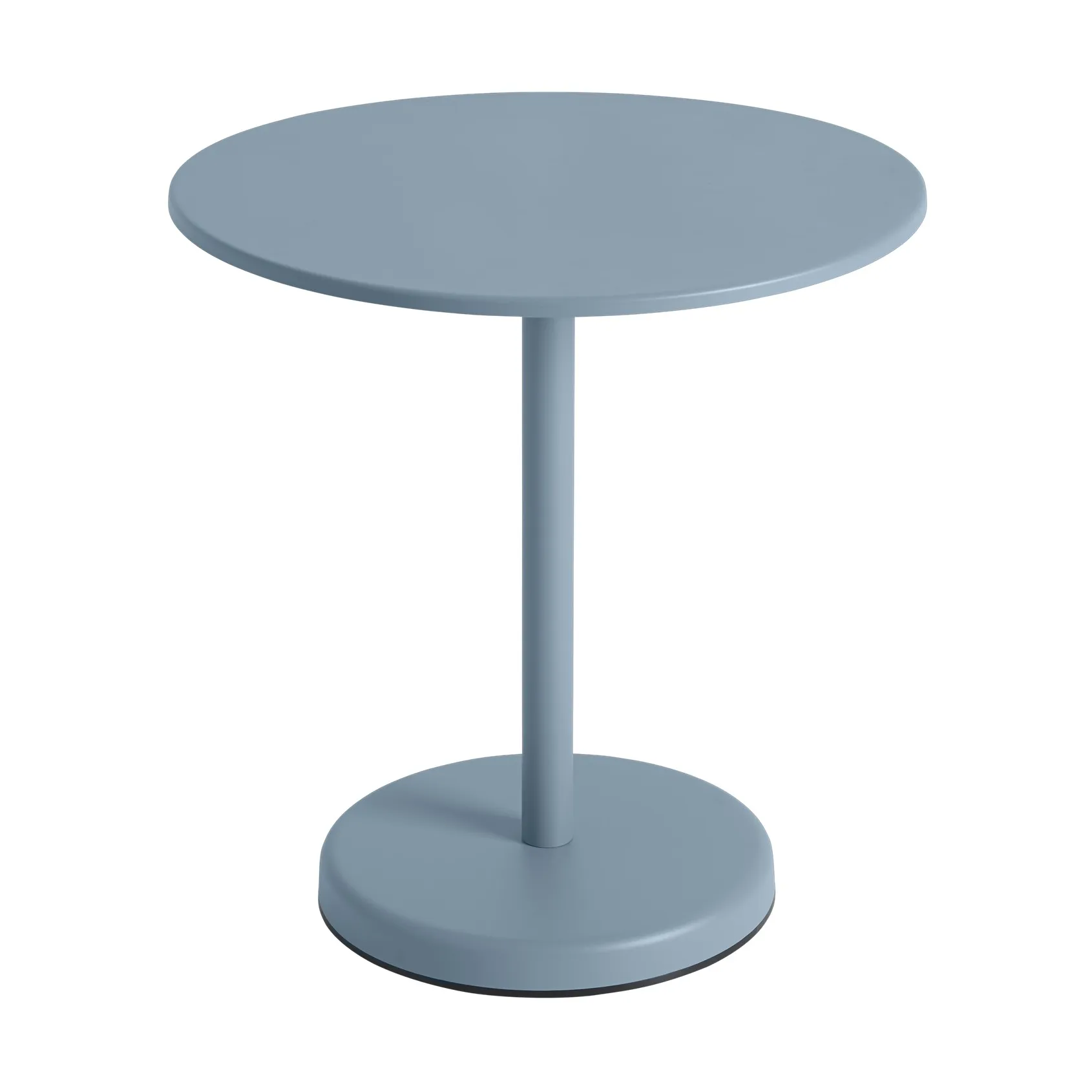 Linear steel café table V2 pöytä Ø70 cm Pale blue Muuto